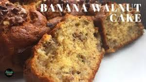 Ingredients to make banana walnut cake: How To Make Moist Banana Walnut Cake Youtube
