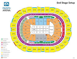 thorough ppg paints seating chart hockey ppg paints arena