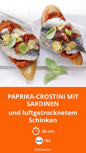 Paprika Crostini Mit Sardinen Rezept Rezepte Crostini Essen