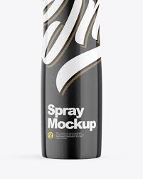 Glossy Aerosol Spray Bottle Mockup In Bottle Mockups On Yellow Images Object Mockups
