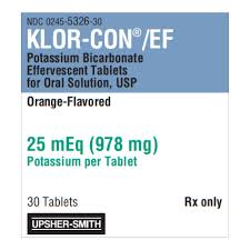 Klor-Con® Potassium Chloride 25 mEq Tablet 30 - McKesson