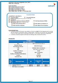 Single view to your company's registered mobile numbers; Faq Business Celcom