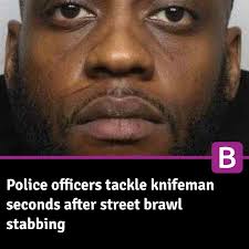 Job Murray, 27, plunged a blade into the torso of his victim after a mass  brawl involving 15 men broke out in Nottingham city centre