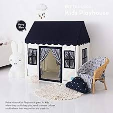 Amazon Com Petite Maison Tienda De Campana Para Ninos Hecha A Mano Para Interiores Y Exteriores Ligera Y Facil De Mon Play Houses Kids Playhouse House Tent