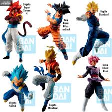 Transform when conditions are met. Vegito Gogeta Ssj Or Standard Goku Black Goku Or Vegeta Figure Ichiban Kuji Dragon Ball Z Dokkan Battle Bandai