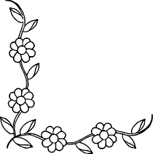 Nice Flower Border Coloring Page Bordados A Mao Livre Desenhos Bordados A Mao Bordados A Mao Riscos