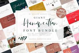 Giant Font Bundle 167 In 1 By Mellow Design Lab On Creativemarket Font Bundles Holiday Script Wedding Branding