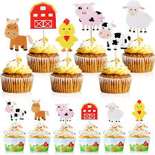 While showers for girls might seem the easiest to plan, showers for boys can be fun too. Buy 48 Pieces Farm Animal Theme Cupcake Topper And Wrappers Rustic Farmhouse Cupcake Picks Cup Wrapper For Farm Theme Party Birthday Party Decoration Baby Shower Supplies Online In Turkey B095yth9m1