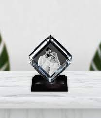 Personalised 3d Crystal Cube Au