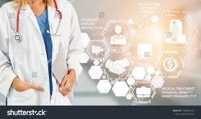 Medical Healthcare Concept Doctor In Hospital With Digital Medical Icons Graphic Banner Showing Symbol Of Medicine Medical Health Care Medical Medical Icon