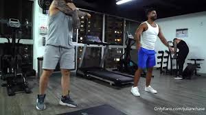 Julian Chase, Oliver Colt and Andres Milan screw after a workout