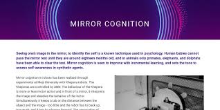 The following guide will tell you it's a combination of hypnosis, psychology, pep talk, gratitude, positive thinking, focused thoughts and a. Mirror Cognition Quest For The Sentient Robot