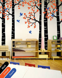 Birch Tree Wall Decal Canada Birch Trees Wall Stickers With Flying Birds Tree Wall Decal Etsy Birch Tree Wall Decal Tree Wall Decal Nursery Wall Stickers