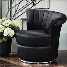 Savoy Curved Black Velvet Occasional Swivel Chair Gatsby Collection Allissias Attic Swivel Chair Chair Upholstered Swivel Chairs