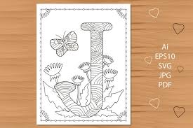 Free, printable mandala coloring pages for adults in every design you can imagine. Letter J Flowers Coloring Page 261623 Printables Design Bundles