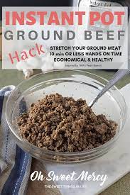 Magical Instant Pot Ground Beef Hack Thm S E Or Fp Recipe Trim Healthy Mama Recipes Instant Pot Recipes Real Food Recipes