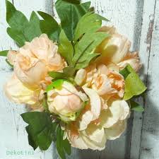 Für unseren pfingstrosenstrauß brauchst du kein großes geschick zum binden. 1 X Pfingstrosen Strauss 30 Cm Apricot Gelb Kunstliche Blumen Kunstblumen Dekoeins