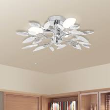 Lampadari e lampade a sospensione lampadari moderni e a sospensione l. Vidaxl Lampada Da Soffitto Foglie Bianco Trasparente