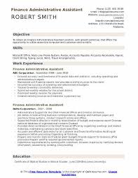 Sample job description administrative assistant. Finance Administrative Assistant Resume Samples Qwikresume