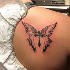 Maybe you would like to learn more about one of these? Tattoo Uploaded By Mackenzie S Tattoo Ink Butterfly Tattoo By Samantha 1sttattoo Butterfly Faith Blackwork Wings Cross Tattoobliss 317139 Tattoodo