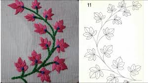 In sewing and embroidery, a satin stitch or damask stitch is a series of flat stitches that are used to completely cover a section of the background fabric. Hand Embroidery Satin Stitch Beautiful Kurta Design Youtube