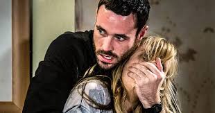 Dramatic first Coronation Street live pictures show furious Callum Logan  fighting terrified Sarah Platt