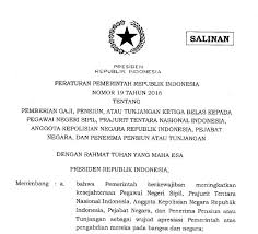 Alasan tidak ada tunjangan kinerja di thr dan gaji ke 13 pns merdeka com pemerintah mengatakan, pencairannya dilakukan setelah lebaran, yaitu pada juni 2021. Download Pp Nomor 19 Tahun 2016 Tentang Gaji Ke 13 Untuk Pns Prajurit Tni Anggota Polri Dan Penerima Pensiun Atau Tunjangan Website Pendidikan