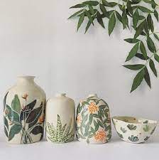 Ceramique Peinte En Lustre De Plafond Pottery Painting Designs Pottery Painting Pottery Designs