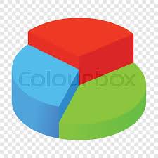 Isometric 3d Pie Chart Icon On Stock Vector Colourbox