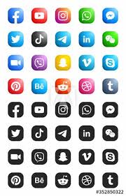 Popular Social Media Ios Modern 3d And Flat Icons Vector Set White Background Facebook Twitter Vi Social Media Icons Vector Social Network Icons Snapchat Icon