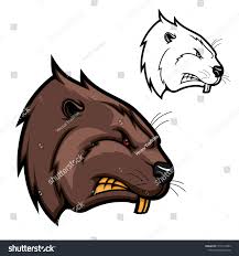 Beaver Animal Vector Mascot Of Rodent Head With Angry Muzzle Strong Teeth Brown Fur And Red Eyes Forest River Or Woodlan Beaver Animal Animals Angry Animals