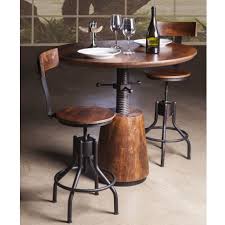 Revolve Round Adjustable Height Dining Table 40 Dining Table Pub Table Chairs Rustic Dining Room Sets