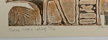 Tadeusz łapiński i jego żona! Lot Tadeusz Lapinski Color Lithograph Abstract