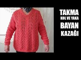 Baslama Sayisi 110 Ilmek Takma Kollu V Yaka Bayan Kazagi Kalpli Orgu Modeli Ile Youtube V Yaka Orgu Orgu Modelleri
