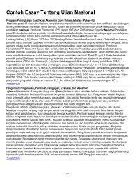 Check spelling or type a new query. Contoh Essay Tentang Ujian Nasional