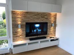 Tv A Muro In Legno Arredamentodinternisalotto Legno Muro Holzwand Wohnzimmer Holzwand Steinwand Wohnzimmer