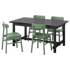 Nordviken Ronninge Table And 4 Chairs Black Green Ikea Wood Dining Table Dining Table Ikea Dining Sets