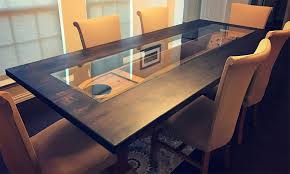 Custom Wood Glass Tabletop Handmade Dining Table Plano Wood Dining Room Table Custom Dining Tables Handmade Dining Table