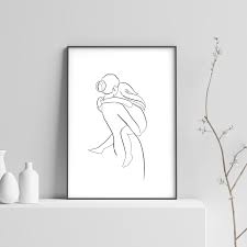 Mother And Daughters Art Family Line Art Line Art Family Print Line Drawing Gifts For Mom Mum Family Love Wall Art Line Art Mother Daughter Art Mothers Day Drawings