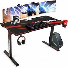 Characters needs the right gear to be lethal, a gaming desk is no exception. 60 Gaming Schreibtisch Ergonomischer Gaming Tisch T Form Computertisch Mauspad Ebay