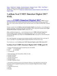 Maybe you would like to learn more about one of these? Download Soal Usbn Simdig Smk