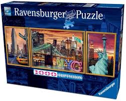 New sports (1) ravensburger (126). Ravensburger 1000 Piece Triptych Jigsaw Puzzle Sparkling New York Toy At Mighty Ape Nz