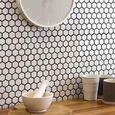Welcome to mosaic village, your mosaic tile specialist. Pixel White Hexagon Gloss 23x23 Mosaic Tiles Walls And Floors