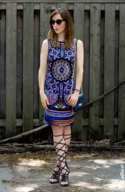 With an open toe and straps up the ankle, this gladiator style sandal goes with any sunny summer outfit! Aldo Tall Black Gladiator Sandals Outfit With Printed Dress