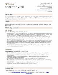 Keep the career objective short and to the point. Pe Teacher Resume Samples Qwikresume