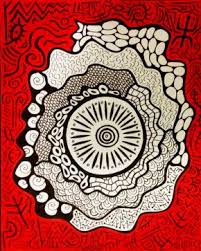 Colorminazione Pintadera Mandala Red Mandala Painting Arte