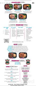 A taste of hawaii at the jersey shore. Poke Hana Menu In Orlando Florida Usa