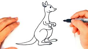 How To Draw A Kangaroo Kangaroo Easy Draw Tutorial Youtube