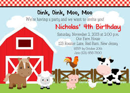 Farm Animals Invitation Personalized Custom Farm Barnyard Birthday Invitation Print Animal Birthday Invitation Farm Animal Birthday Farm Animals Invitations