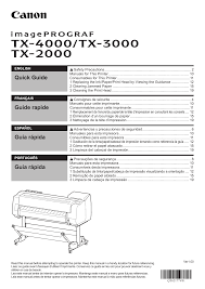 Selecciona tu impresora o equipo todo en uno pixma a continuación para acceder a las descargas de las últimas versiones de software, manuales, drivers o firmware. Canon Imageprograf Tx 4000 Mfp T36 Imageprograf Tx 3000 Mfp T36 Imageprograf Tx 4000 Imageprograf Tx 3000 User Guide Manualzz